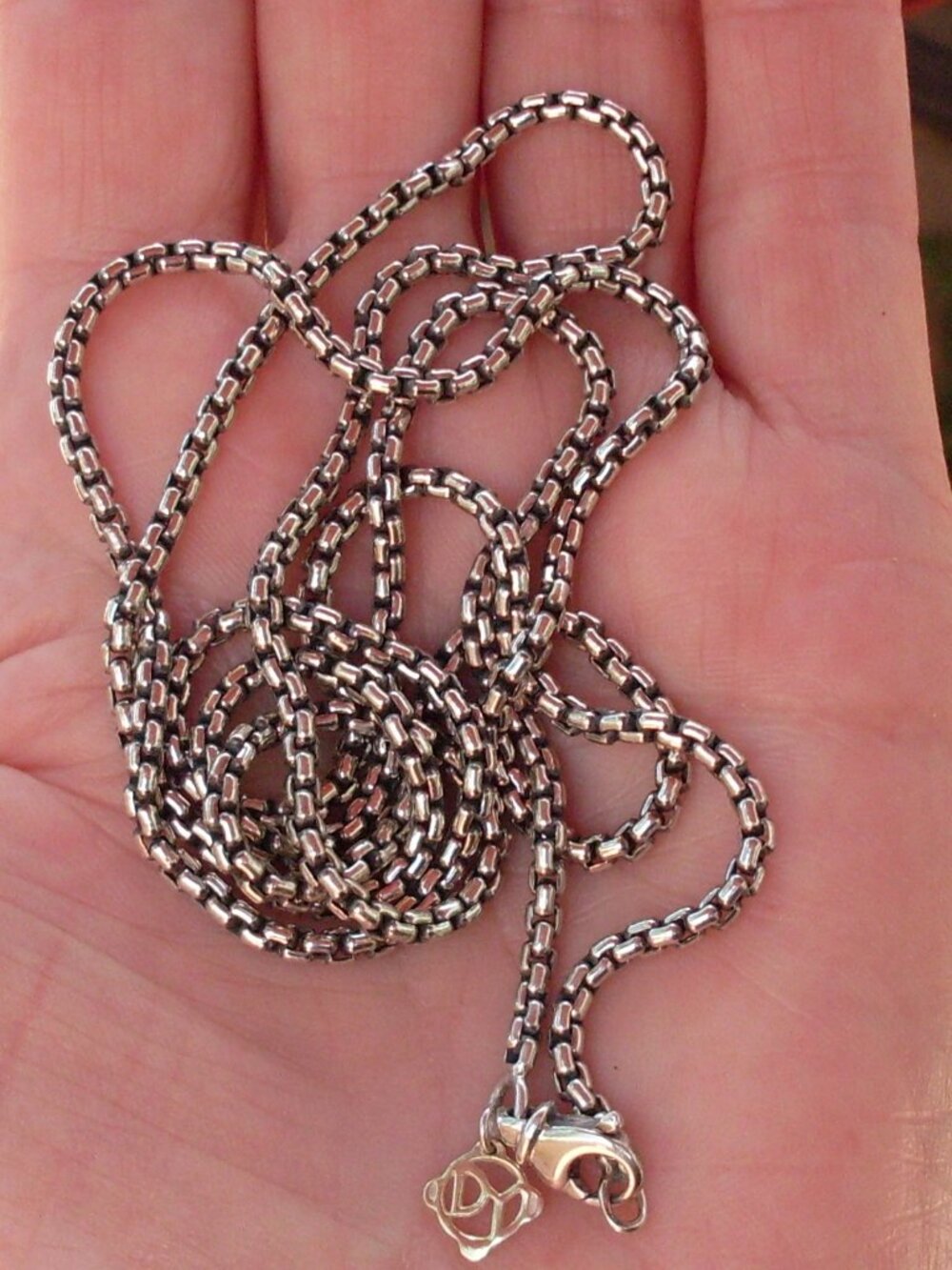 Current Item - David Yurman 2.7 mm 32 inch Box Chain - 14K YG Hang Tag